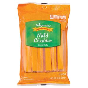 Wegmans Mild Cheddar Cheese Sticks, 12 Count