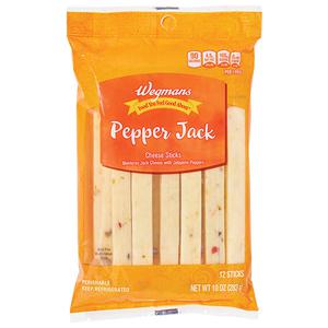 Wegmans Pepper Jack Cheese Sticks, 12 Count