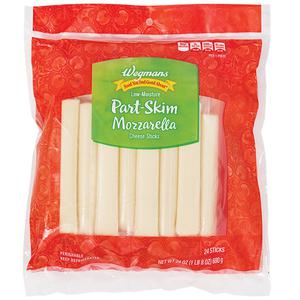 Wegmans Part-Skim Mozzarella Cheese Sticks, 24 Count