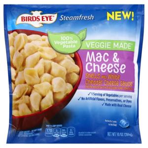 Birds Eye Steamfresh Birds Eye Veggie Made Mac & Cheese, Shells with White Cheddar Cheese Sauce