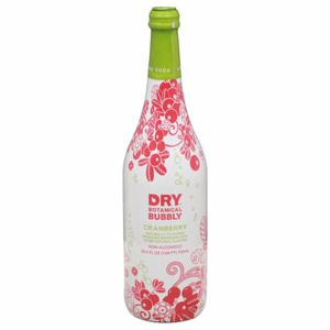 Dry DRY Botanical Bubbly Sparkling Soda, Cranberry, Botanical Bubbly, Non-Alcoholic