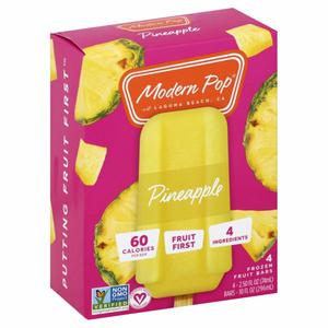 The Modern Pop Modern Pop Fruit Bars, Pineapple, Frozen