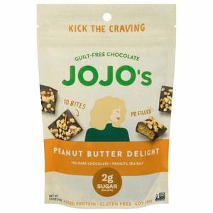 JOJO's Chocolate Guilt-Free Chocolate, Peanut Butter Delight