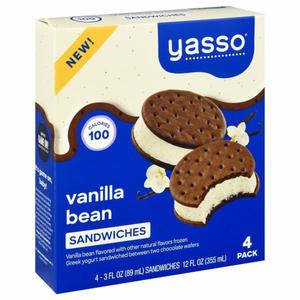 Yasso Sandwiches, Vanilla Bean, 4 Pack