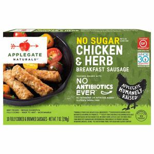 Applegate Breakfast Sausage, No Sugar, Chicken & Herb