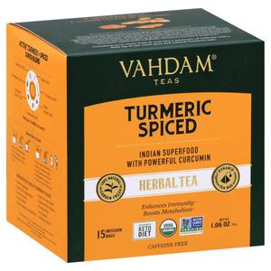 Vahdam Teas Herbal Tea, Turmeric Spiced, Tea Bag