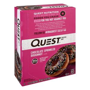 Quest Nutrition Quest Protein Bar, Chocolate Sprinkled Doughnut Flavor,