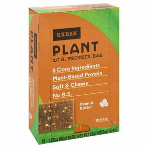 Rxbar RXBAR Protein Bars, Plant, Peanut Butter