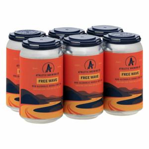 Athletic Brewing Beer, Non-Alcoholic Double Hop, Free Wave 6/12 oz cans