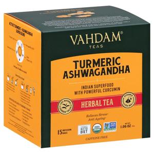 Vahdam Teas Herbal Tea, Turmeric Ashwagandha, Tea Bag