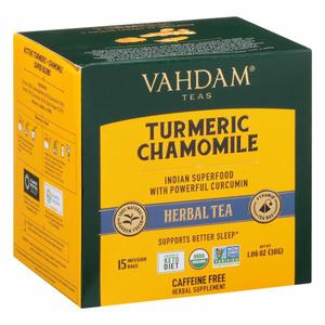 Vahdam Teas Herbal Tea, Caffeine Free, Infusion Bags, Turmeric Chamomile