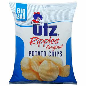 Utz Potato Chips, Original, Ripple, Big Bag