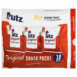 Utz Potato Chips, Original Flavor, Snack Pack