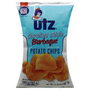 Utz Potato Chips, Barbeque, Carolina Style, Hungry Size