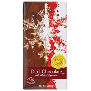 Wegmans Chocolate Bar, Dark with White Peppermint