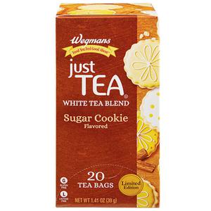 Wegmans Just Tea Sugar Cookie Flavored White Tea Blend Tea Bags, 20 Count