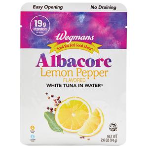 Wegmans Lemon Pepper Albacore White Tuna, Pouch