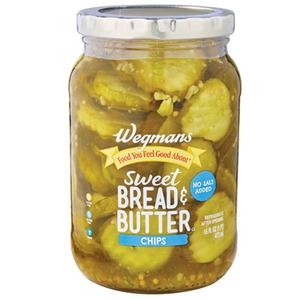 Wegmans No Salt Added Bread & Butter Pickle Chips