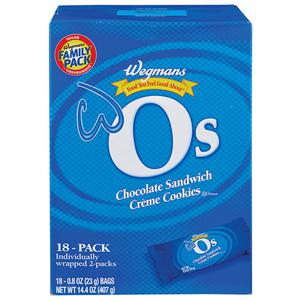 Wegmans W O's Chocolate Sandwich Creme Cookies, 18-Pack, FAMILY PACK