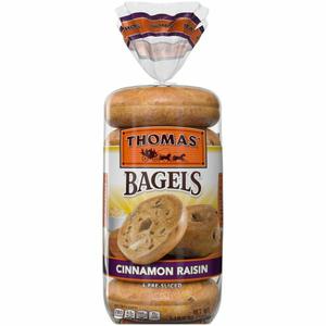 Thomas' Thomas’ Cinnamon Raisin Soft & Chewy Pre-Sliced Bagels