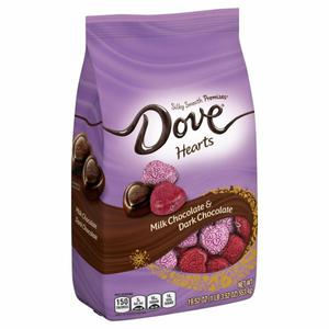 Dove PROMISES Valentine's Day Milk and Dark Chocolate Candy Hearts Variety Mix