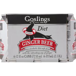 Goslings Diet Ginger Beer Soda