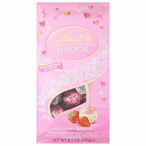 Lindt White Chocolate Truffles, Strawberries & Cream