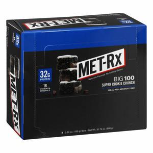 MET Rx Big 100 Meal Replacement Bar, Super Cookie Crunch