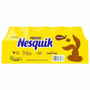 Nestle Nesquik Milk, Lowfat, Chocolate, 15 Pack