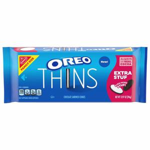 Oreo Thins Sandwich Cookies, Chocolate, Extra Stuf, Family Size