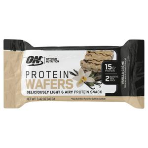 On Optimum Nutrition Protein Wafers, Vanilla Creme