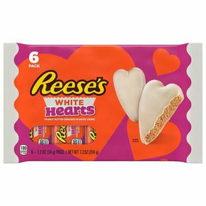 Reese's White, Hearts, 6 Pack