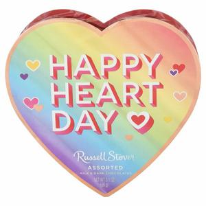 Russell Stover Milk & Dark Chocolates, Assorted, Happy Heart Day