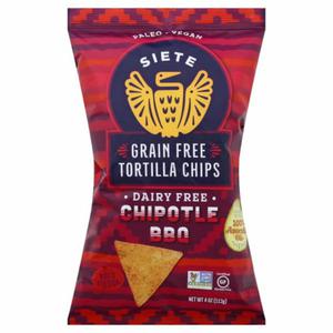 Siete Tortilla Chips, Grain Free, Dairy Free, Chipotle BBQ