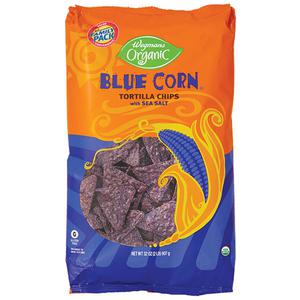 Wegmans Organic Blue Corn Tortilla Chips with Sea Salt, FAMILY PACK