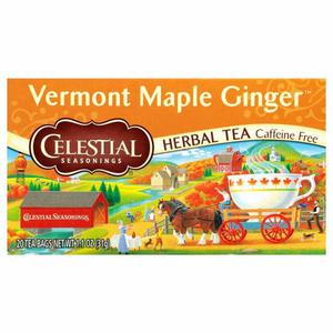 Celestial Seasonings Herbal Tea, Caffeine Free, Vermont Maple Ginger, Tea Bags