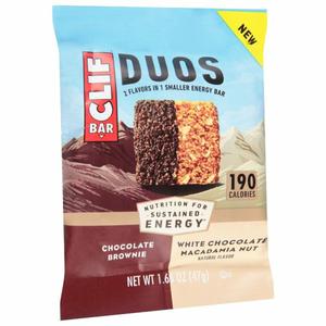 CLIF Bar CLIF BAR Duos Energy Bar, Chocolate Brownie, White Chocolate Macadamia Nut