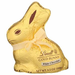 Lindt White Chocolate Gold Foil Bunny