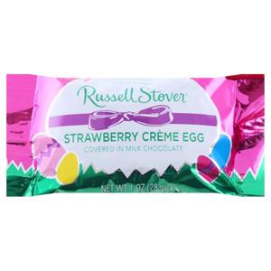 Russell Stover Creme Egg, Strawberry, Covered in Milk Chocolate