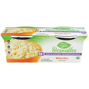 Wegmans Organic Steamables White Rice, 2 Cups