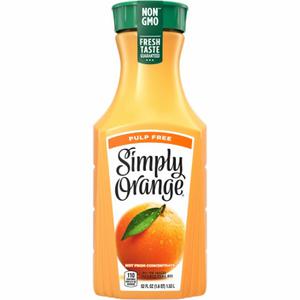 Simply Orange® Pulp Free Orange Juice, 52 fl oz