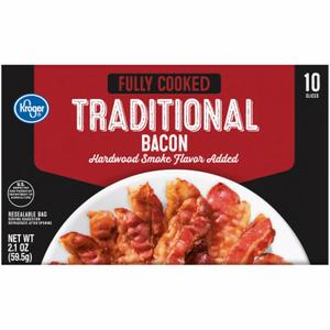 Kroger® Fully Cooked Hardwood Smoke Flavor Traditional Bacon, 2.1 oz