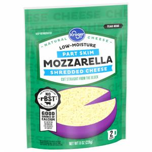 Kroger® Shredded Low-Moisture Mozzarella Cheese, 8 oz