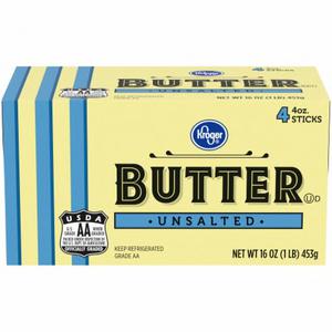 Kroger® Unsalted Butter Sticks, 4 ct / 16 oz