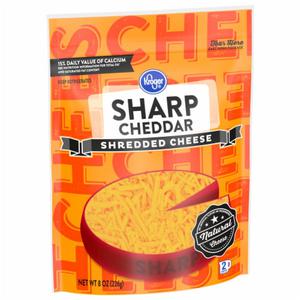 Kroger® Shredded Sharp Cheddar Cheese, 8 oz