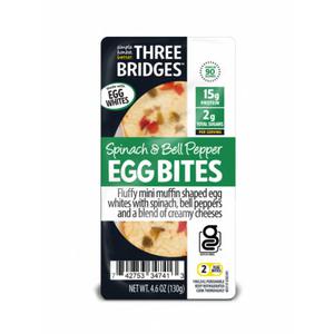 Three Bridges Spinach & Bell Pepper Egg Bites, 2 ct / 4.6 oz