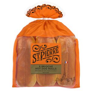 St Pierre St. Pierre® Brioche Hot Dog Buns, 6 ct / 9.5 oz