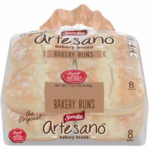 Sara Lee - Bimbo Sara Lee Artesano Bakery Buns, 8 ct / 19 oz