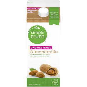 Simple Truth™ Unsweetened Almond Milk, 1/2 gal