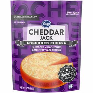 Kroger® Cheddar Jack Shredded Cheese, 8 oz